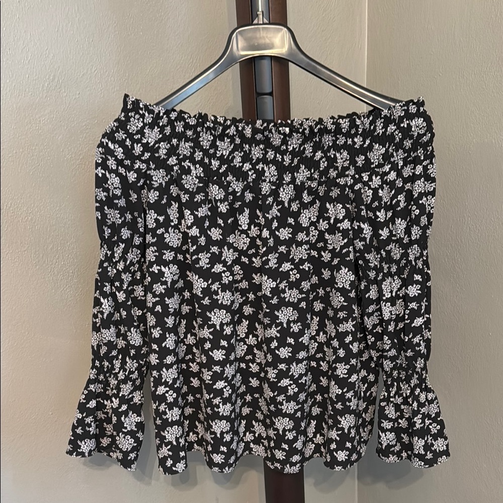 Michael Kors Floral Off-Shoulder Top